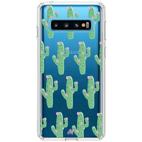 Funda Cactus Con Flor Rosa Shockproof Samsung S10