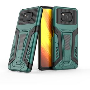 Estuche Para Xiaomi Poco X3 NFC Rugged Armor Antishock - Verde
