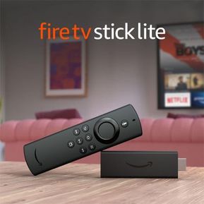 Fire TV Stick Lite con Control remoto por voz Alexa.