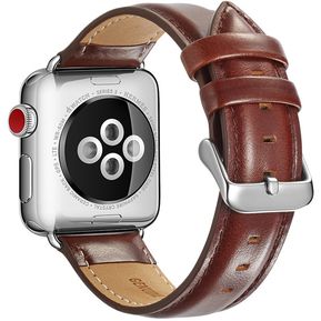 Banda de reloj de cuero Apple Watch Series 3 (38MM) - Marron...