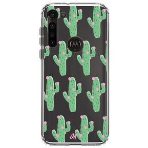 Funda Cactus Con Flor Rosa Shockproof Motorola G8 power