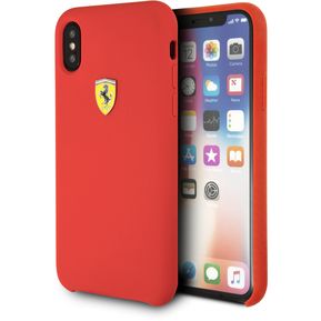 Funda Protector Carcasa Ferrari Silicon iPhone X-Rojo