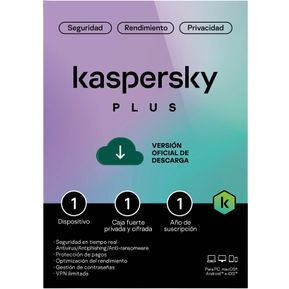 Antivirus Kaspersky Plus 2 Dispositivos 1 Año + Vpn Ilimitada