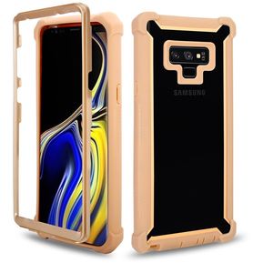 Funda de teléfono PC TPU de protección resistente para Samsung Galaxy Note 20 S20 Ultra 8 9 S8 S9 S10 Plus Lite S10e a prueba de golpes(#Gold Phone Case)