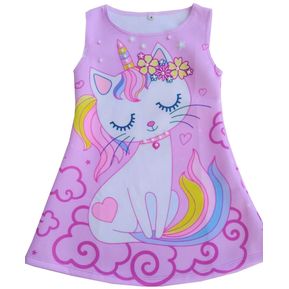 Vestido Para Niñas Gatito Unicornio Petite Shop i755 Rosa