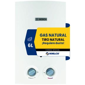 Calentador Bosch 6lt Gas Natural Tiro Natural Therm 1000o