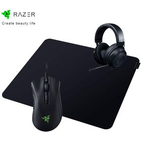 KIT Razer Auriculares de Video Juegos USB, Gaming mouse y Mouse Pad - Negro