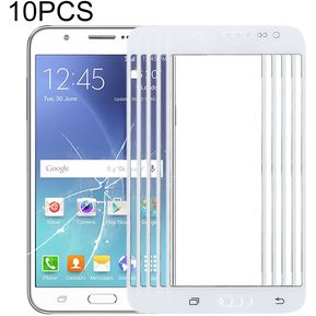10 PCS Lente de cristal frontal para Samsung Galaxy J7 / J700