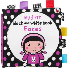 Bebé niño paño libro bebé negro blan...