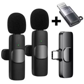 Mini Microfono K9 Doble Solapa Tipo C Adaptador Iphone Inalambrico