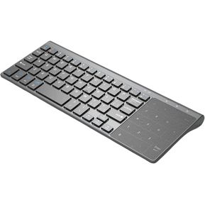 Mini teclado inalámbrico USB delgado de 2,4 GHz con teclado numérico numérico para tableta, escritorio, computadora portátil y PC