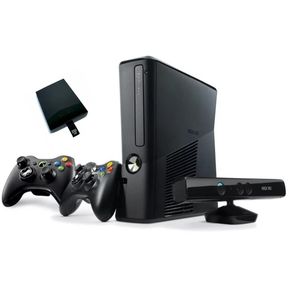 Consola Xbox 360 Slim R 5.0 Kinect Disco Duro Y 2 Controles