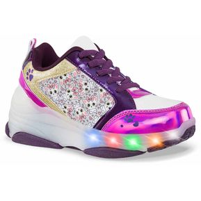 Tenis patines con luces Domy Fucsia-Mora para niña Los Gomosos