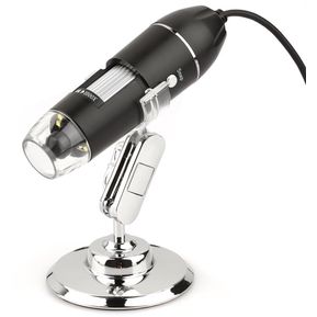Microscopio Digital USB Ajustable 1600X Lupa De Zoom-Negro