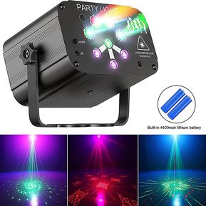 Mini Party Light 128 Patrones Etapa Proyector láser Luz Son...