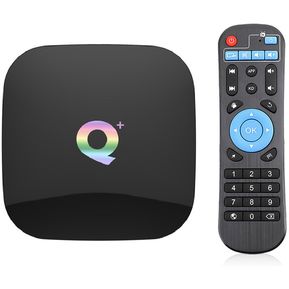 Smart TV Plus CAJA Q Android 9.0 PIE 4GB / práctico conjunto de la red top box set top box 2 GB de RAM 16 GB / 32 GB / 64 GB ROM 6K  WIFI - negro de Estados Unidos 2 GB + 16 GB