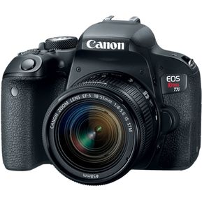 Cámara Canon EOS Rebel T7i / 800d Con Lente EF 18-55mm IS STM Negro