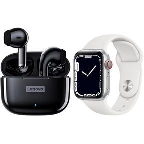 Lenovo LP40 PRO audífono Bluetooth y reloj inteligente T900 Pro Max pantalla grande de 1.81 pulgadas