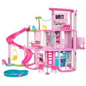 Barbie Casa de los Sueños 2023 Fiesta en la Pisicina con Tobogán de 3 Pisos