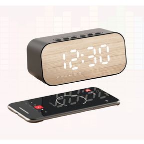 Parlante Reloj Digital Bluetooth Alarma Fm Usb Recargable