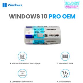 Windows 10 Pro OEM I Etiqueta COA