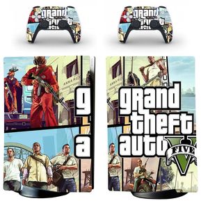 Grand Theft Auto V GTA 5 PS5, edición Digital, pegatina de piel para consola PlayStation 5 y controladores, pegatina de vinilo para PS5 XYX