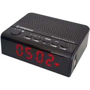Radio Reloj Despertador Digital Reproductor Usb  Bluetooth
