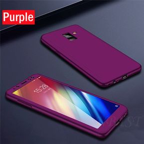 Carcasa completa 360 para Samsung A31 A21S Note 10 Lite S10 S9 S8 Plus S7 S6 Edge,funda de cristal para Galaxy A41 A51 A71 A20e A30S A50(#Purple)