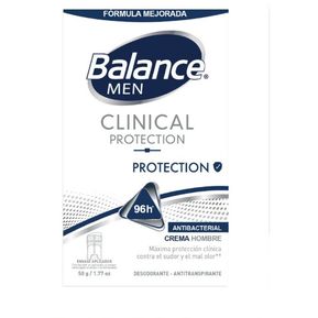 desodorante balance men clinical protection antibacterial crema    frasco x 50 gr