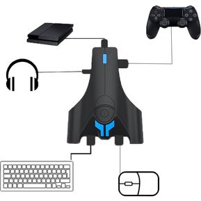 Adaptador de teclado y ratón para PS4/3/Nintendo Switch/Xbox One/ Playstation 4,conversor de controlador con conector de auriculares