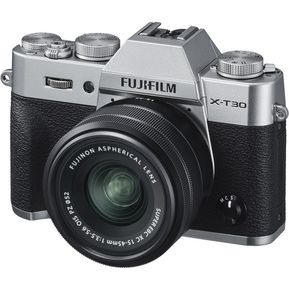 Fujifilm X-T30 Mirrorless Digital Camera with 15-45mm Lens - Silver