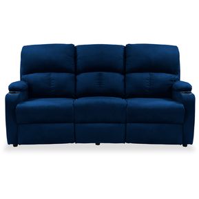 Sofa Reclinable 3 Puestos Tela  Push Arm New Rest