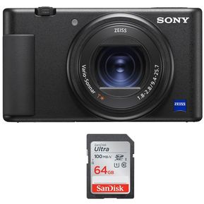Cámara Sony ZV-1 Digital Compacta Videoblogs+64GB Negra