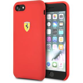 Funda Protector Carcasa Ferrari Silicon iPhone SE 3-Rojo
