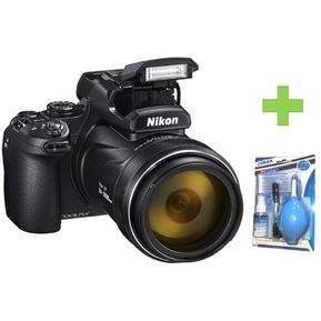 Nikon Coolpix P1000 Cámara Digital Negro 16MP 125 Zoom+Kit de Limpieza