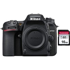 Cámara Nikon D7500 (Solo Cuerpo) + Memoria SD Clase 10 Transcend