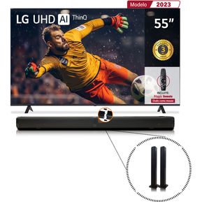 Combo Tv LG 55" Ultra HD 4K Smart + Barra de Sonido Convertible 2 en 1