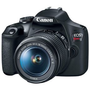 Canon EOS Rebel Kit T7 + lente 18-55mm IS II DSLR color negr...