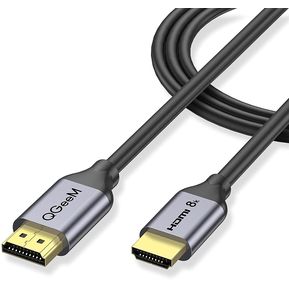 Cable HDMI 8K, QGeeM 6FT 48Gbps Cable HDMI de ultra alta velocidad, Compatible con Apple TV, Roku, Samsung QLED, Sony LG, Nintendo Switch, Playstation, PS5, PS4, Xbox One Series X, Cable HDMI 2.1 Ultra HD