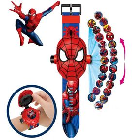 Reloj Digital Niños Proyector 24 Imágenes, Spiderman J-toys