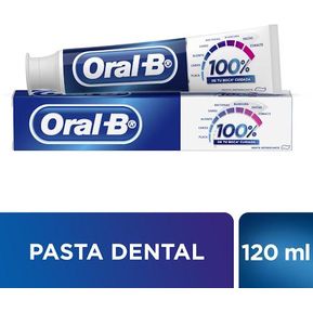 Pasta Dental Oral-B 100% Menta Refrescante Con Flúor 120 ml (150g) 1 Unidad