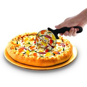 Cortador Circular de Pizza en acero Inoxidable, corta y porciona fácil y rápido