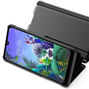 Funda De Chapado Espejo Para LG Q60-Púrpura