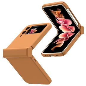 Orange 5g Samsung Galaxy Z Flip 3 Matte Fold Case Bisagra Protección Teléfono Cover Anti Drop