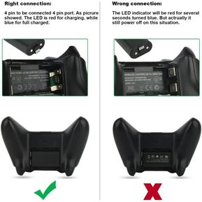 Kit Carga Y Juega Control Xbox One Pila Bateria