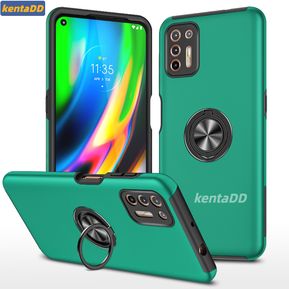 kentaDD Funda Carcasa Motorola Moto G9 Plus Anillo Magnético Verde