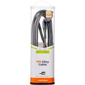 VENTEV cable Chargesync USB C-USB C de 10ft - STEEL GRAY