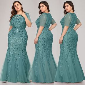 Vestidos de Noche de Reina Aby sirena aplicaciones de encaje con lentejuelas vestido sirena largo y elegante vestido 2019 vestidos de fiesta de talla grande