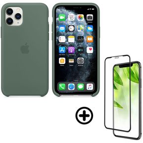 Silicon Case Iphone 11 Original + vidrio 11d