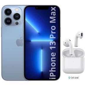 Celular Reacondicionado iPhone 13 Pro Max 128GB Azul+Audifinos TWS pro